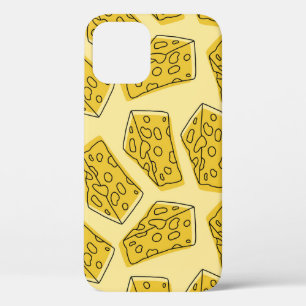 Vintage Cheese Yellow Background Seamless iPhone 12 Case