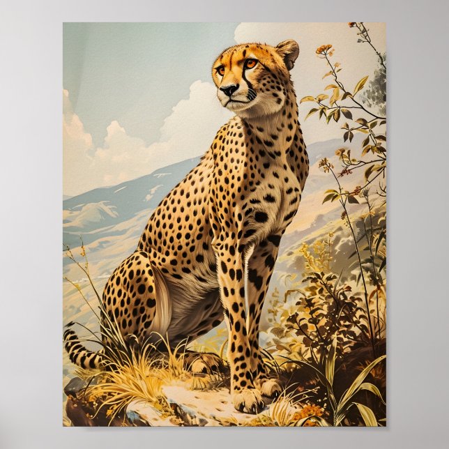 Vintage Cheetah Poster (Front)