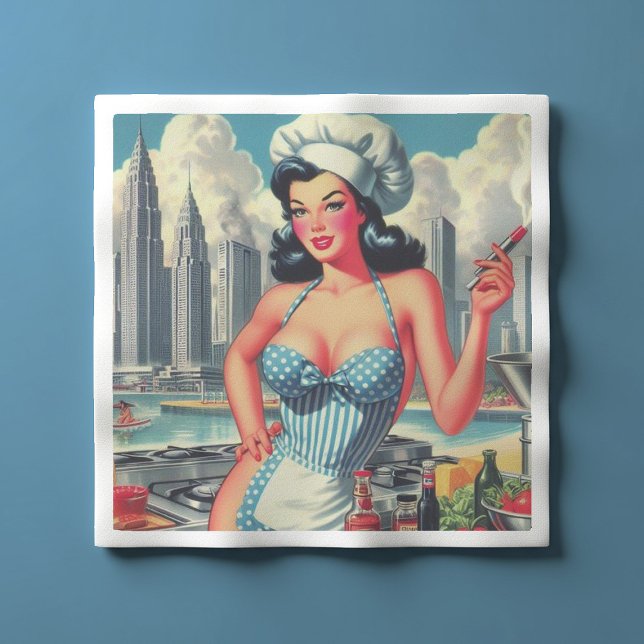 Vintage Chef Pin-up Napkin (Creator Uploaded)