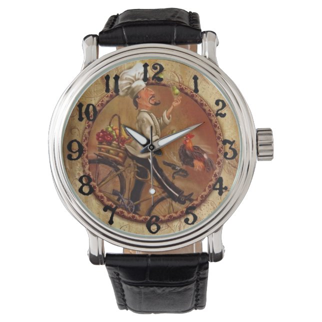 Vintage Chef w/Fruit Basket Watch (Front)