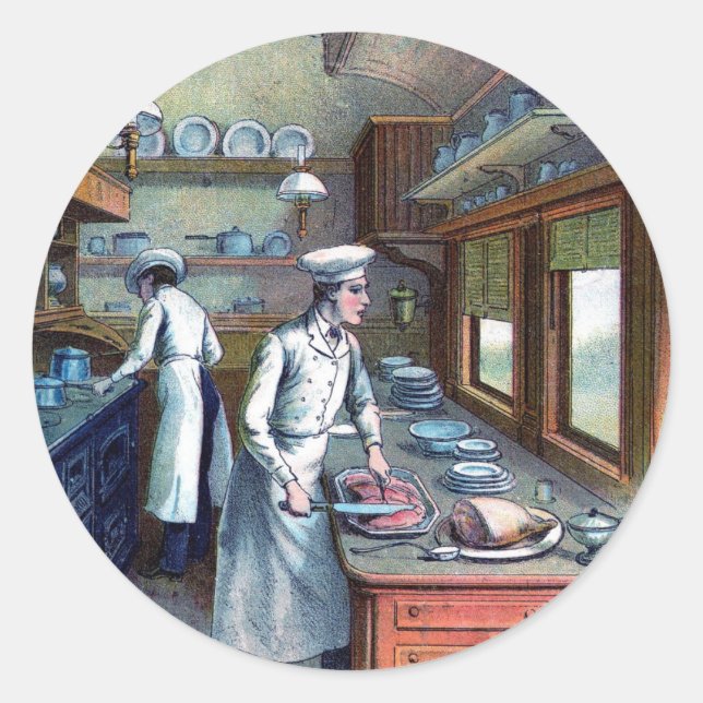 Vintage Chefs Kitchen Stickers (Front)