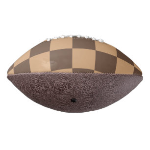 Vintage Chequered in Warm Browns American Football