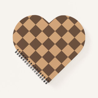 Vintage Chequered in Warm Browns Notebook