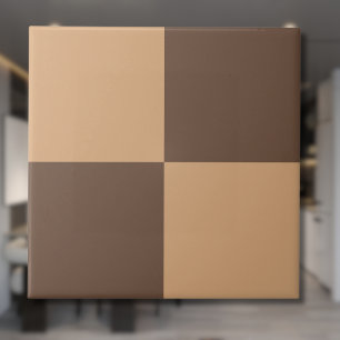 Vintage Chequered in Warm Browns Tile