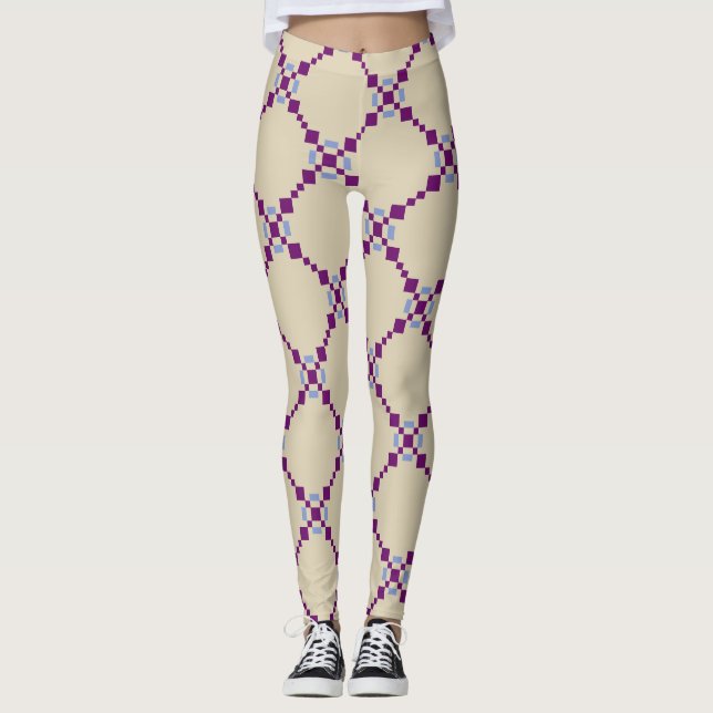 vintage chequered leggings (Front)