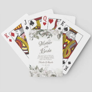 Vintage Cherish Mother of the Bride Personalised Playing Cards