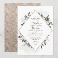 Vintage Cherish Rose Gold Diamond Frame Wedding