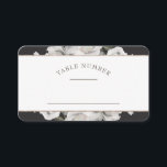 Vintage Cherish Rose Seating Wedding Table Number Place Card<br><div class="desc">Vintage Cherish White Floral & Rose Gold Painted Roses and Flowers. A Vintage Classic and Elegant Look, and Plenty of Grey, Ivory White, Rose Gold, Dusty Pink, Pine Green, and Grey leaves and foliage. With Hand Painted Floral elements, Vintage Classic Script Fonts, and Elegant Rose Gold Glitter Foil Geometric Rectangle...</div>