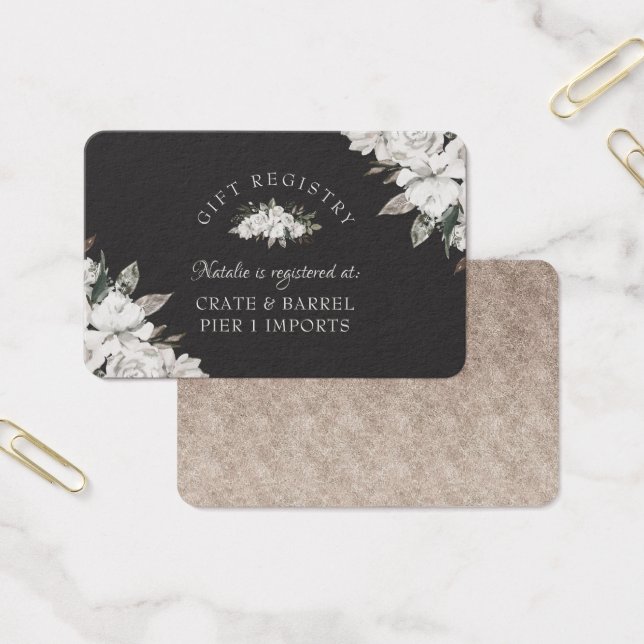 Vintage Cherish Shower Gift Registry Insert Card (Office)