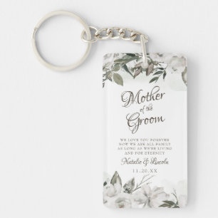 Vintage Cherish To the Mother of the Groom Quote Key Ring