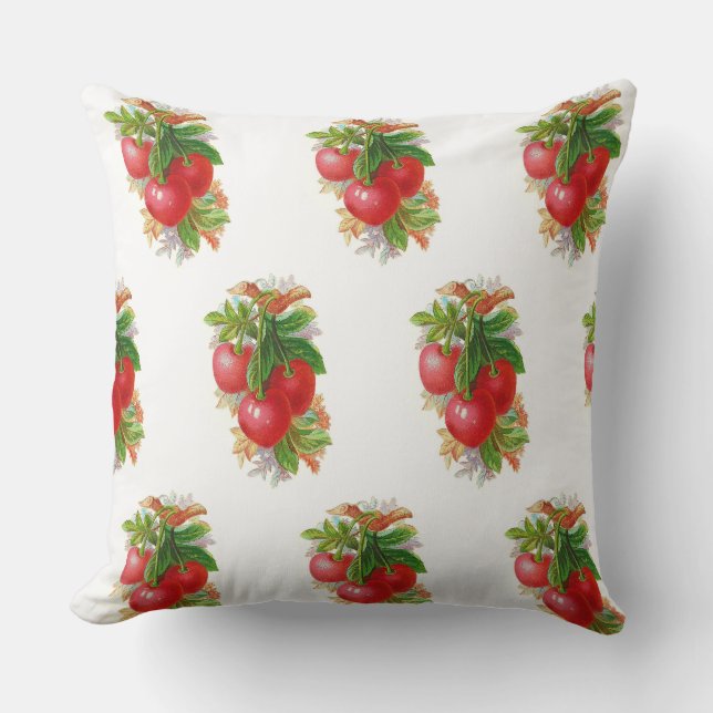 Vintage Cherries Cushion (Front)