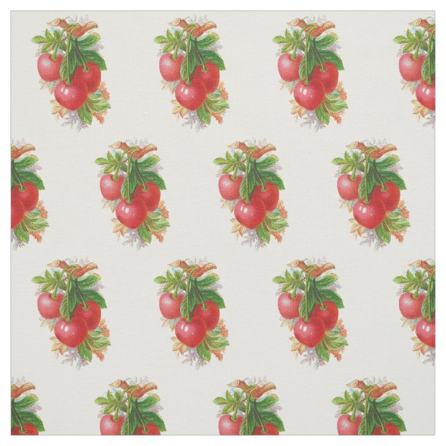 Vintage Cherries Fabric (Swatch)