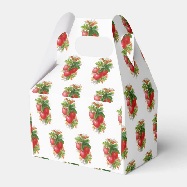 Vintage Cherries Favour Box (Back Side)