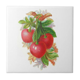 Vintage Cherries Tile