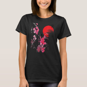 Vintage Cherry Blossom Flowers Sakura Japanese Sak T-Shirt