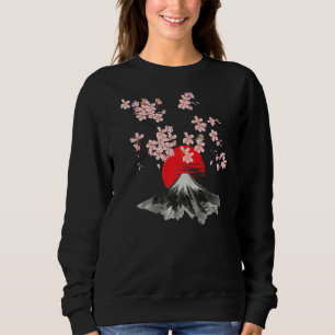 Vintage Cherry Blossom Fuji Sakura Japanese Art Sa Sweatshirt