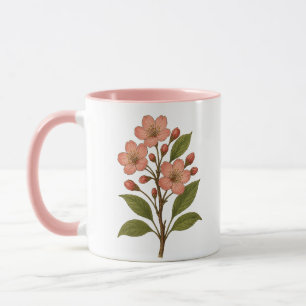 Vintage Cherry Blossom Pink Coffee and Tea Mug