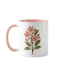 Vintage Cherry Blossom Pink Coffee and Tea Mug 