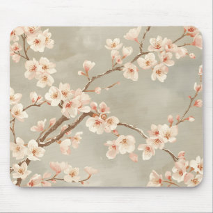 Vintage Cherry Blossom Sakura Branch Mouse Mat