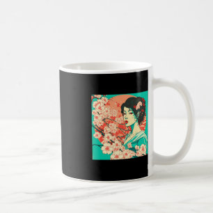 Vintage Cherry Blossom Sakura Japanese Art Anime Coffee Mug