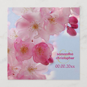 Vintage Cherry blossom/sakura wedding invitations