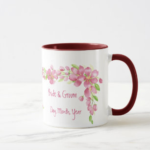 Vintage Cherry Blossom Save the Date Wedding Mug