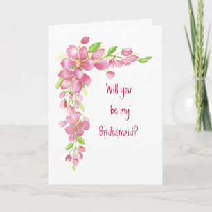 Vintage Cherry Blossom - Wedding Bridesmaid Invitation