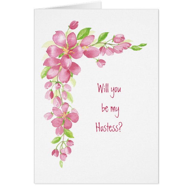 Vintage Cherry Blossom -  Wedding Hostess (Front)