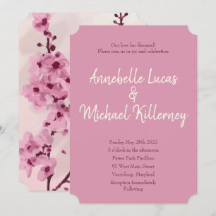 Vintage Cherry Blossom Wedding Invitations