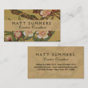 Vintage Cherry Blossoms Asian Japanese Flowers Business Card