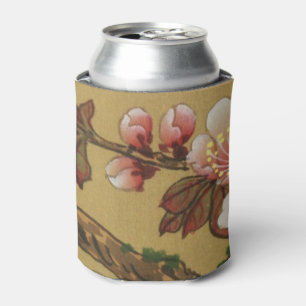 Vintage Cherry Blossoms Asian Japanese Flowers Can Cooler