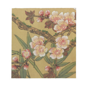 Vintage Cherry Blossoms Asian Japanese Flowers Notepad