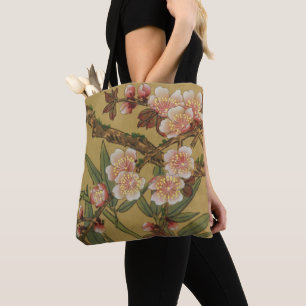 Vintage Cherry Blossoms Asian Japanese Flowers Tote Bag