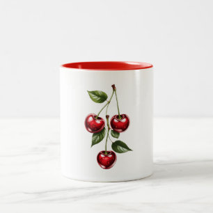 Vintage Cherry Illustration Coffee Mug