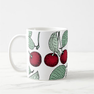 Vintage cherry seamless pattern. Background, patt Coffee Mug