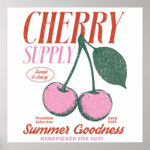 Vintage Cherry Supply Summer Goodness Kitchen Poster