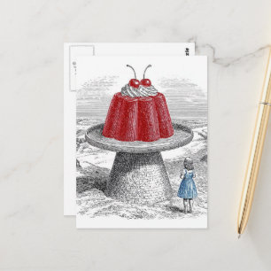 Vintage Cherry Surreal Sweet Treat Postcard