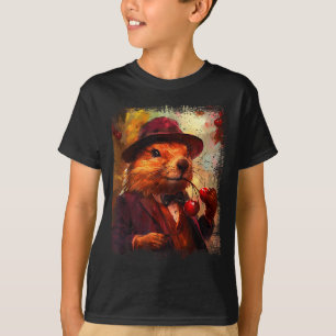 Vintage Cherry Victorian Anthropomorphic Dapper Gr T-Shirt