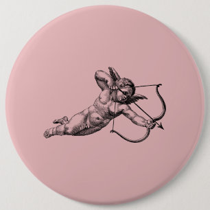 Vintage Cherub Angel Cupid Love 6 Cm Round Badge