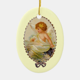 Vintage Cherub Ceramic Tree Decoration