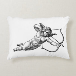 Vintage Cherub Cupid Love Accent Throw Pillow