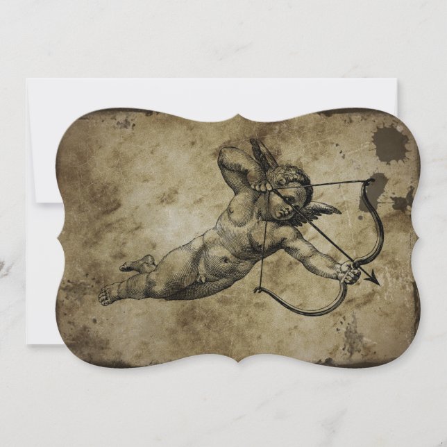 Vintage Cherub Cupid Love Invitation (Front)