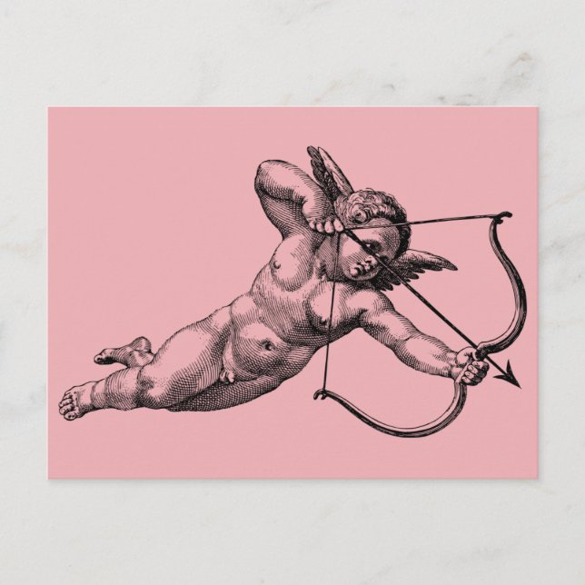 Vintage Cherub Cupid Love Postcard (Front)