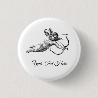 Vintage Cherub Cupid Love Sticker Label 3 Cm Round Badge