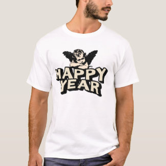 Vintage Cherub Happy Year Retro Art T-Shirt