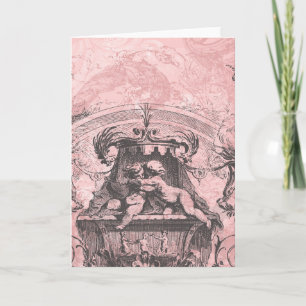 Vintage Cherub Save the Date Design Announcement