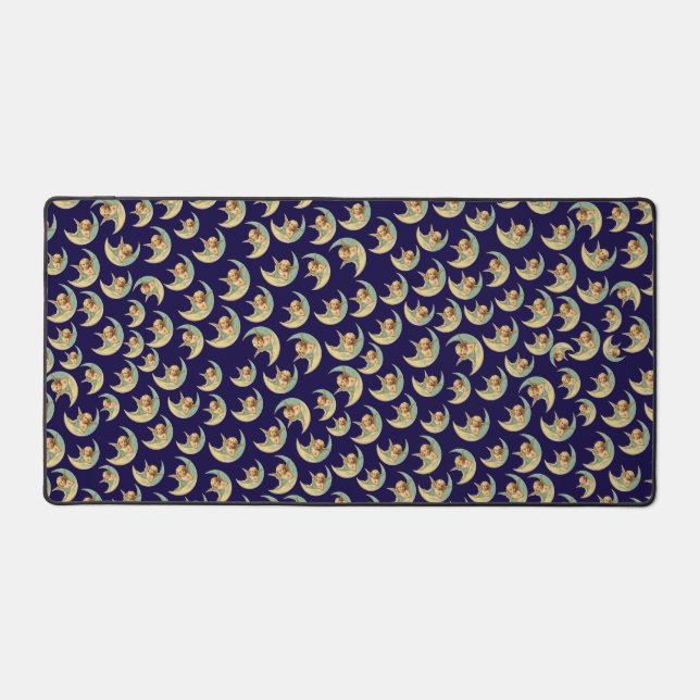 Vintage Cherubs in Moons Desk Mat (Front)