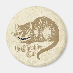 Vintage Cheshire Cat Illustration Magnet