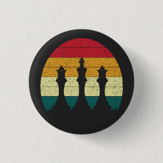 Vintage Chess Piece 3 Cm Round Badge