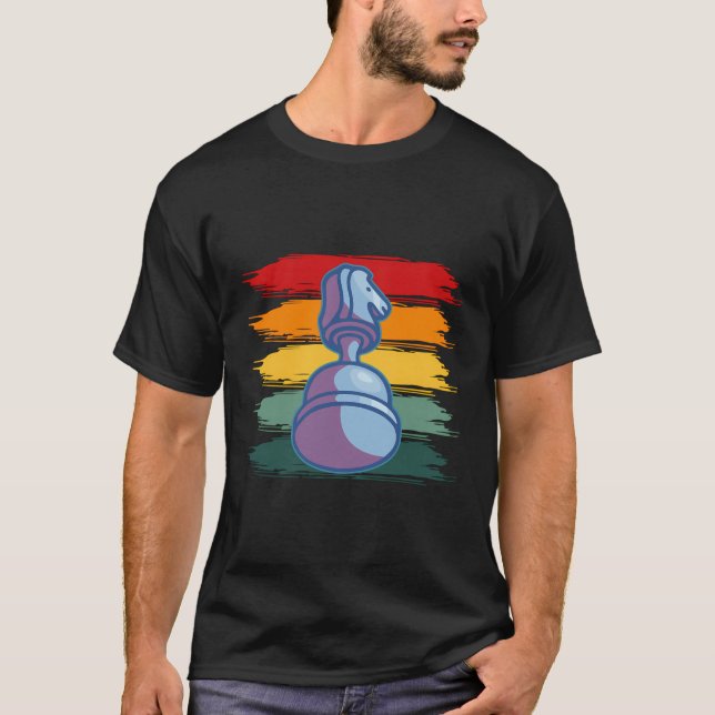 Vintage Chess Piece Retro Chess Piece T-Shirt (Front)
